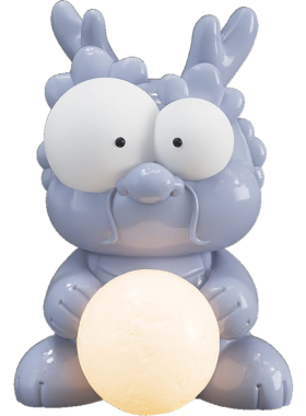 安妮生肖龙落地摆件LED月球灯