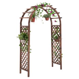 拱门花架爬藤架防腐木庭院装饰门花园栅栏围栏网格门室户外葡萄架