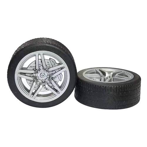 儿童手工制作四驱玩具小车零件 40*3mm橡胶车轮 3*100mm车轴套装