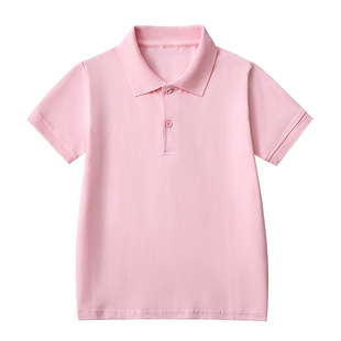 儿童polo衫短袖定制纯棉翻领t恤班服校服定做印logo字图案团体服
