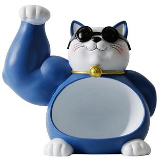 麒麟臂肌肉招财猫家居客厅大号摆件生意兴隆开店铺开业贺礼物礼品