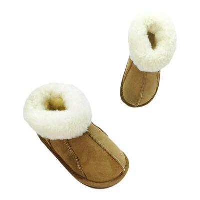 10岁或以下冬季保暖家居鞋真羊毛