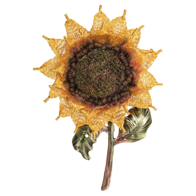 [新品]shes茜子原创向阳而生向日葵胸针高级感轻奢配饰胸花礼物