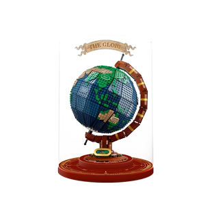 LYB乐一百适用乐高21332地球仪展示盒一体式亚克力积木防尘收纳盒