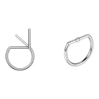 CrazyRabbit钛合金D字耳环