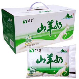 顶羊山羊奶整箱200毫升*12袋装纯新鲜正品原味无蔗糖成人儿童羊奶