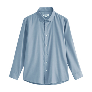 商务通勤绅士 柔滑莫代尔斜纹厚款面料 秋冬男士长袖衬衫 DAH449