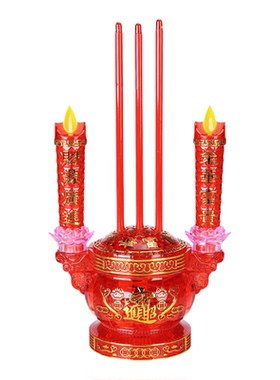 供佛观音长明灯财神关公烛台电子