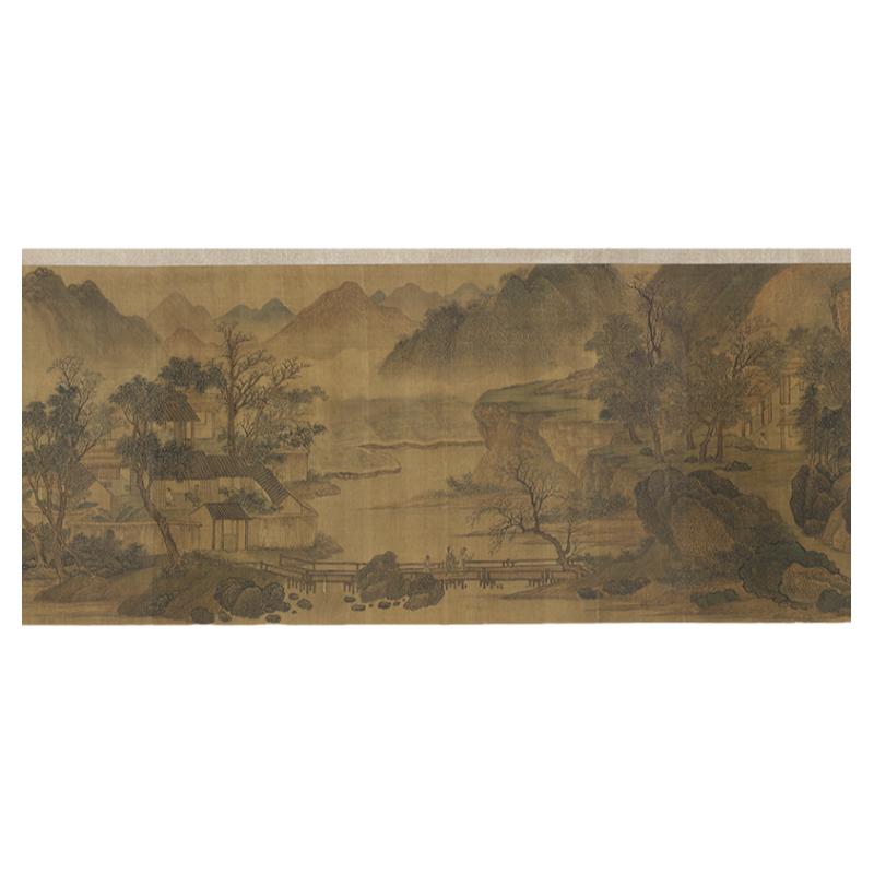范宽金碧峰图国画山水画复制