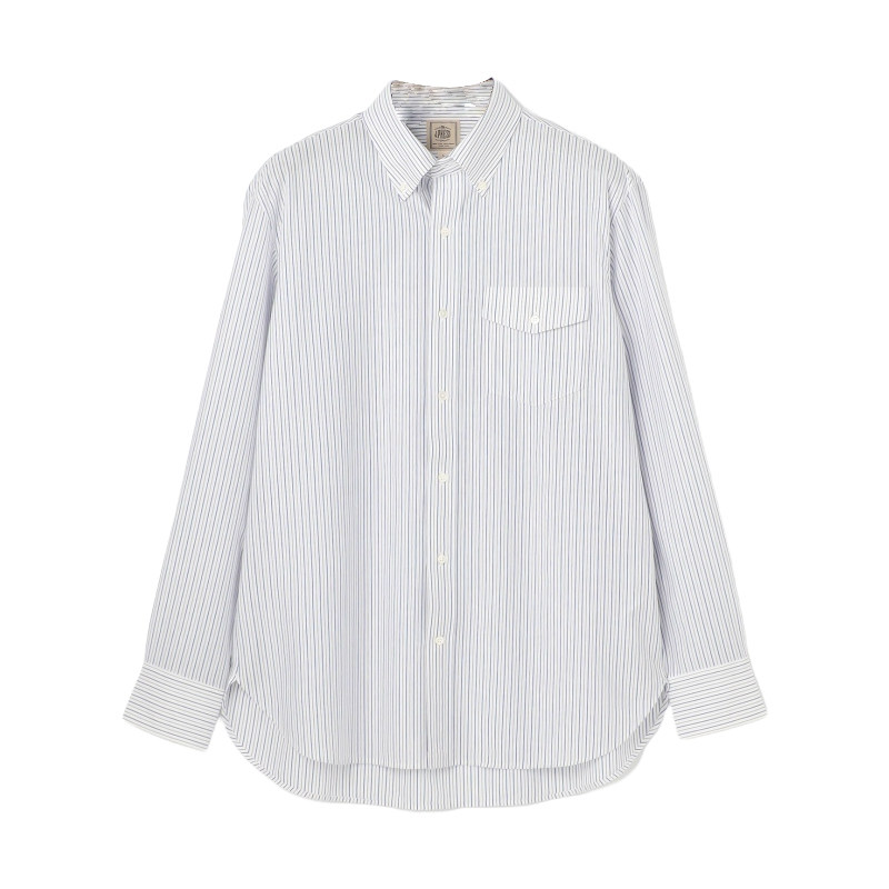 J.PRESS KANEMASA JERSEY针织面料条纹纽扣领衬衫男士ONWARD