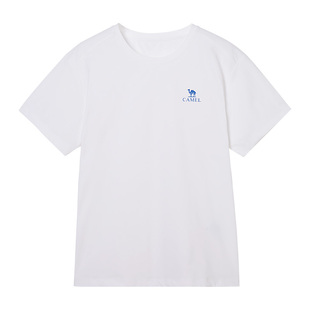 骆驼女装速干T恤2026春夏新款索罗娜纯色圆领透气运动上衣短袖