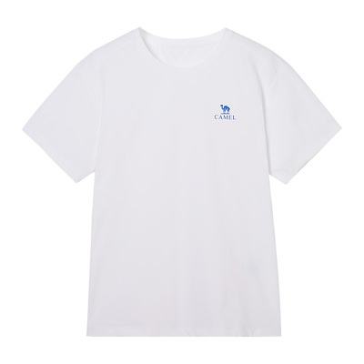 骆驼女装速干T恤2026春夏新款索罗娜纯色圆领透气运动上衣短袖