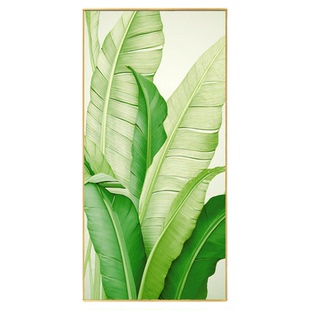 家大业大绿植装饰画入户玄关画进门挂画竖版现代简约走廊过道壁画
