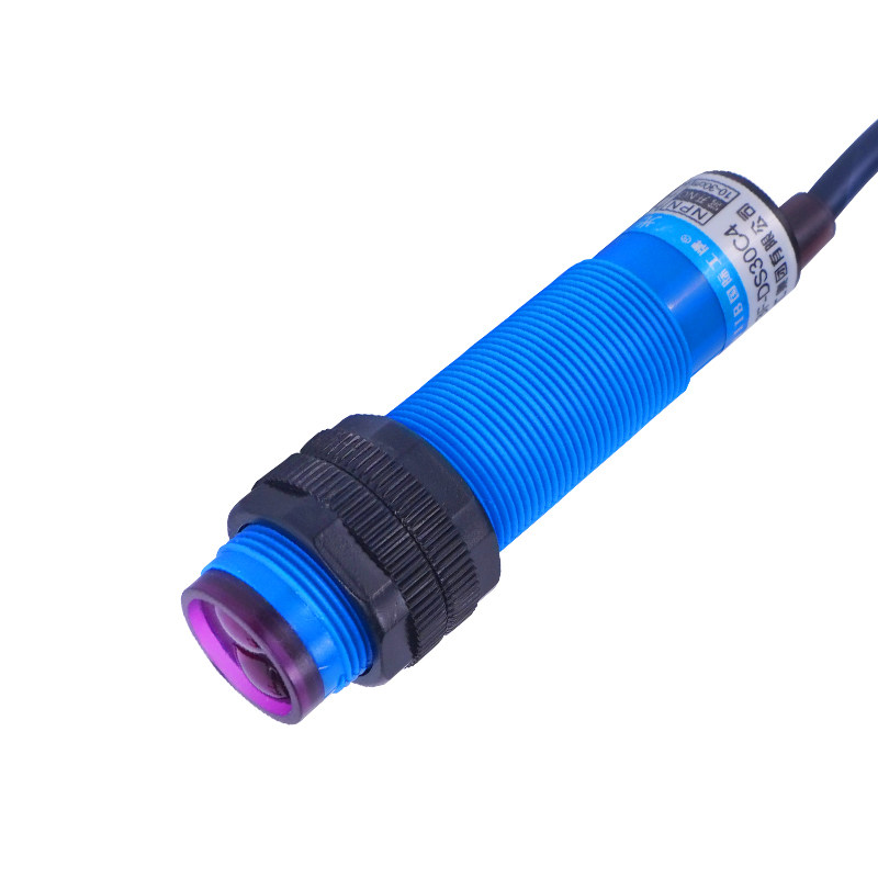 沪工A级蓝色M18光电开关E3F-DS10C4 B2 P1 P2 Y1 Y2漫反射三线CM