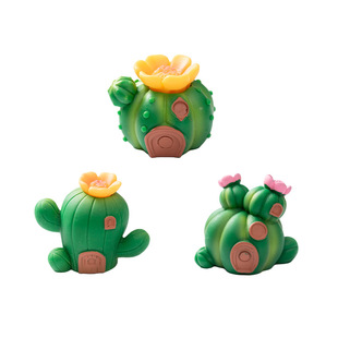 仙人掌微景观摆件创意可爱多肉车载摇头小摆件仿真植物减压小摆件