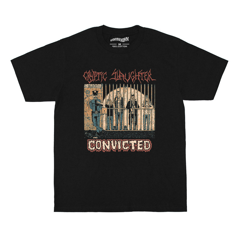 Cryptic Slaughter Convicted美式休闲摇滚金属朋克乐队男短袖T恤