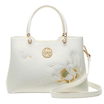 Pmsix绣花旗袍包百搭妈妈包女包