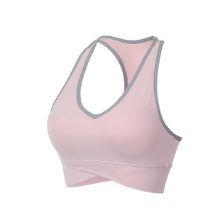 annerun撞色运动内衣女外穿跑步防震美背背心瑜伽文胸聚拢健身服