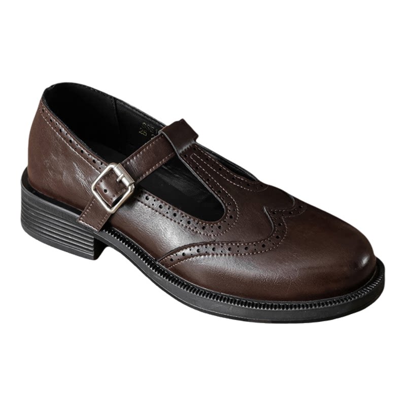 星期六英伦复古厚底玛丽珍乐福鞋