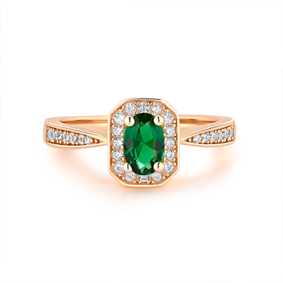 戒指钻戒女培育红宝彩宝玫瑰金指环小方糖小众设计时尚个性高级感