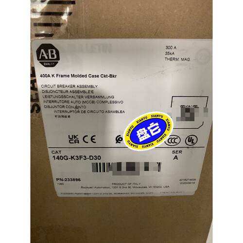 AB罗克韦尔140GK3F3D30塑壳断路器全新原装正