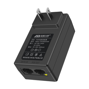 监控摄像头POE电源适配器48V0.5A标准无线AP网桥分离线供电模块
