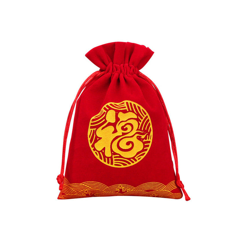 新年福袋绒布红包布袋香囊空袋子