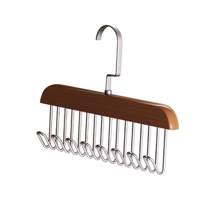 汤能一品实木吊带衣架多功能家用挂衣学生宿舍内衣裤收纳专用挂钩