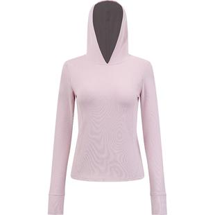 本来BENLAI女士连帽磨毛T恤加厚修身运动上衣25秋季新款BNM450030