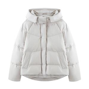 中和休闲羽绒服短款女秋冬新款抗风保暖连帽宽松羽绒外套面包服