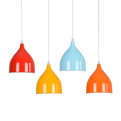 简约个性餐厅吧台玄关彩色小吊灯