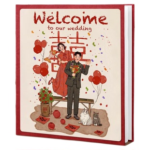 结婚礼跟拍相册本纪念册大容量情侣6寸照片收纳册5寸插页混装相簿