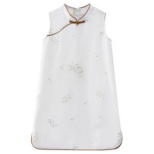 哈齿童装夏季儿童新中式连衣裙女童旗袍背心裙中大童礼服裙子薄