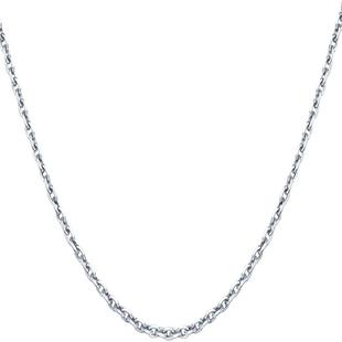 明牌珠宝PT950 简约O字链 铂金项链白金百搭锁骨链 BFR0024 包邮