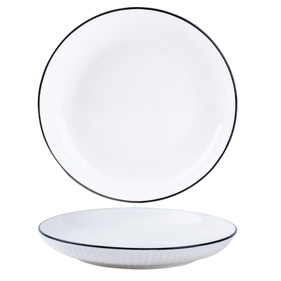 6只盘子家用陶瓷创意山田圆盘