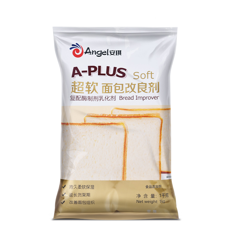 安琪A-PLUS超软面包改良剂1kg商用烘焙面包专用复配酶制剂乳化剂