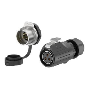 螺母焊接防水连接器EW-LP20反装插座2/3/4/5/7/9/12芯航空插头座