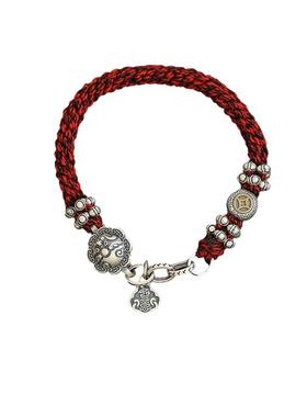 925银复古醒狮钱币编绳手链2025年轻奢新中式百搭民族风手环礼物