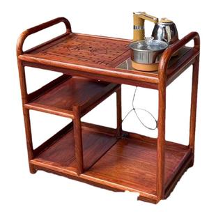 花梨木实木茶车移动茶台烧水壶一体客厅阳台泡茶烧水小户茶几茶车