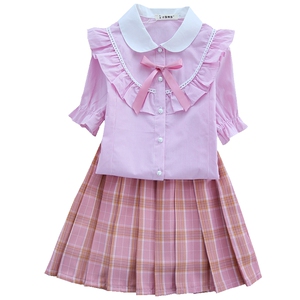 半身裙条纹英伦风学生校服衬衫