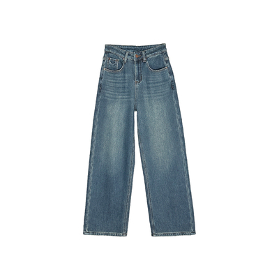 版型zui爱！~遮胯复合加绒牛仔裤