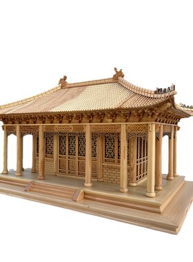 中式木雕办公室桌面房子装饰摆件
