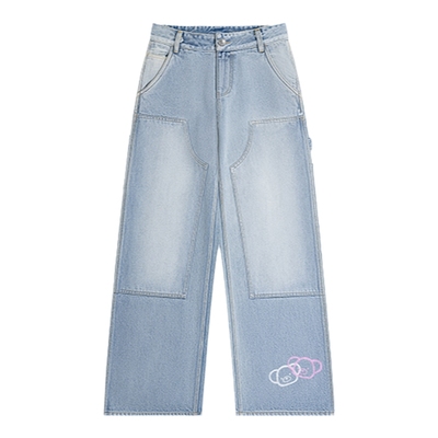 CALLEDBACK高腰直筒牛仔裤