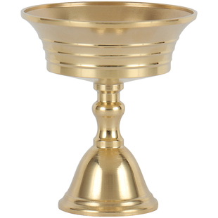 黄铜酥油灯座供灯长明灯烛台油灯底座家用办公工艺用品酥油灯盏