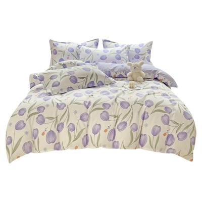 四件套全棉纯棉1.8加厚床单被套双人1.5米被罩简约床上用品4件套