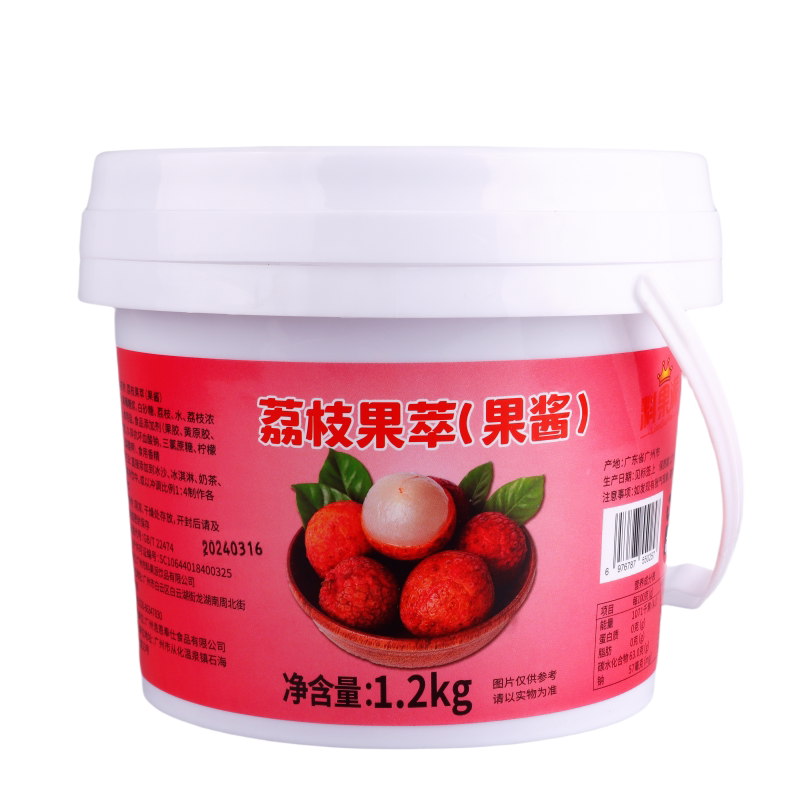 料果派荔枝果萃果粒果肉果酱1.果酱/鲜花酱/甜味酱