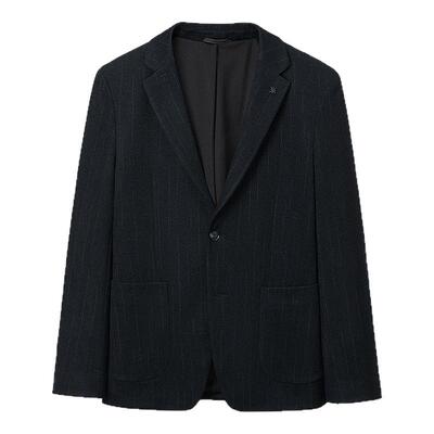 海澜之家时尚弹力平驳领休闲西服