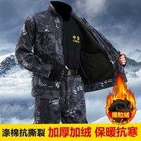 Полиэфирный хлопок [черный рисунок питона] (плюс бархатный костюм)