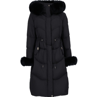 Vero Moda奥莱羽绒服女2025冬季新款90白鸭绒狐狸毛领长款优雅