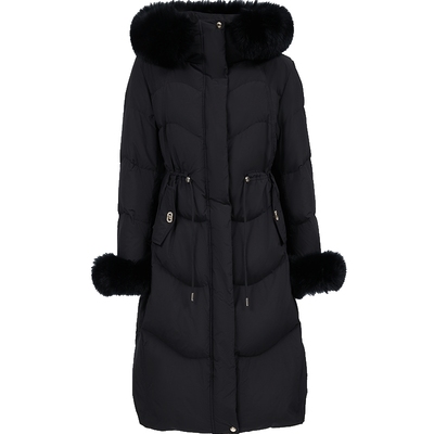 VeroModa狐狸毛领羽绒服